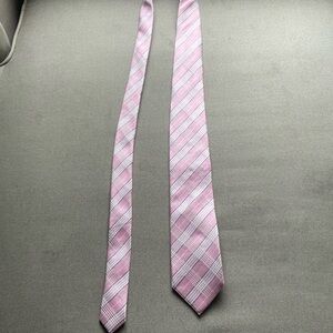 Pink Plaid Men's Tie